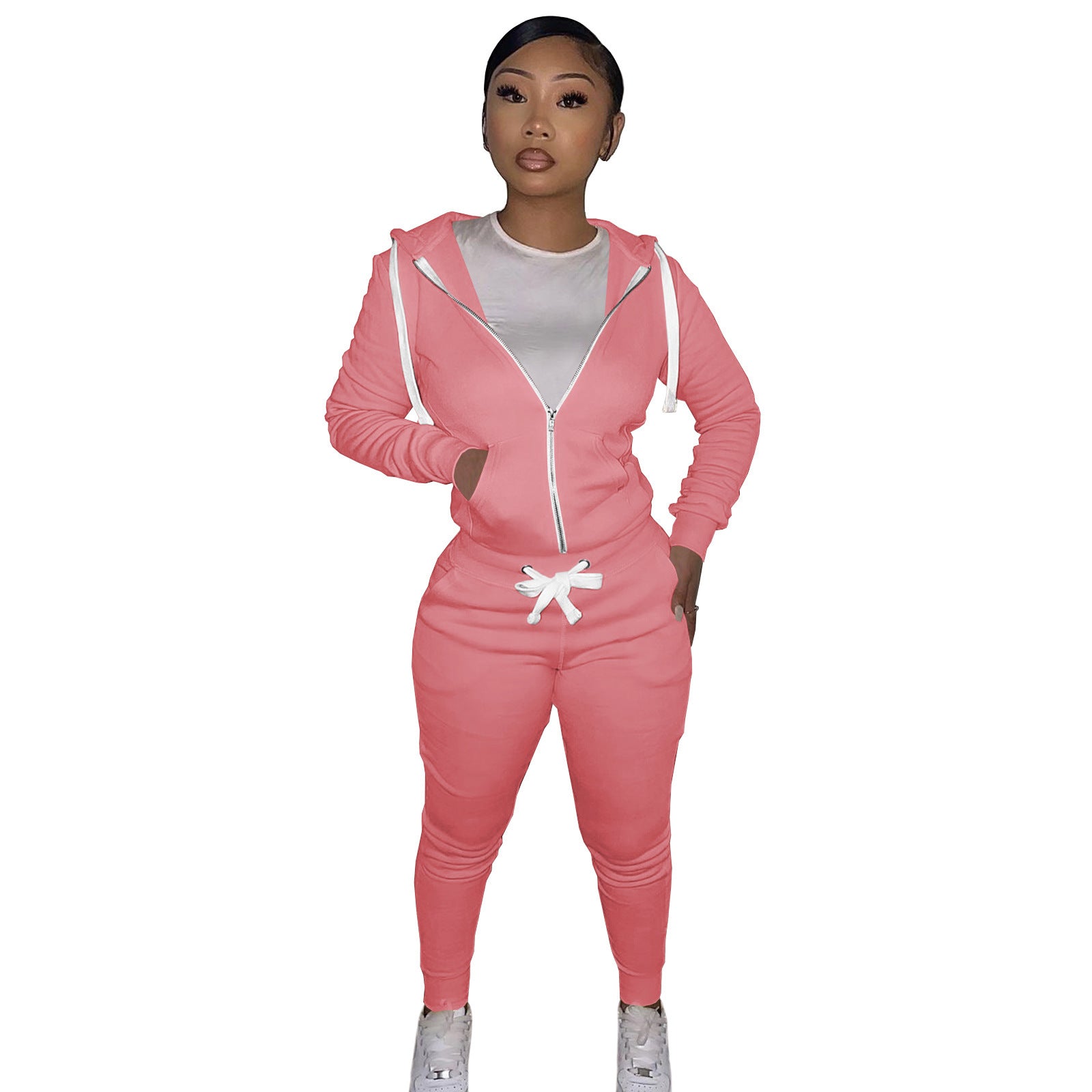 Women's Cotton Sweater Tight-fitting Two-piece Suit - Enfance-Heureuse