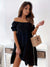 Full Size Ruffled Off-Shoulder Short Sleeve Dress - Enfance-Heureuse