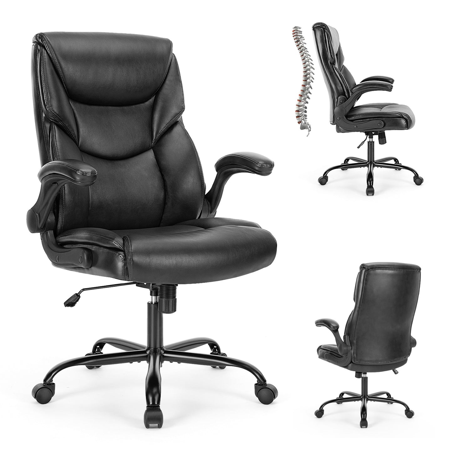 Chaise de bureau en cuir PU