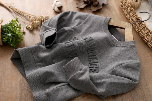 Boys Long Sleeve Pullover Crew Neck - Enfance-Heureuse