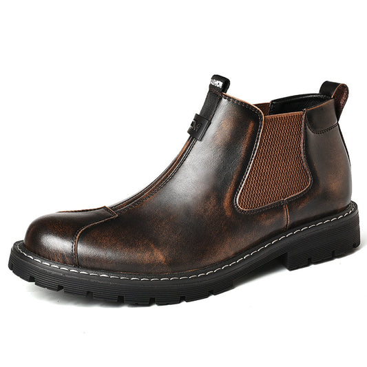 Men's Shoes Business Casual Shoes British Retro Platform - Enfance-Heureuse