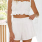 Ruffled Square Neck Cami and Shorts Set - Enfance-Heureuse