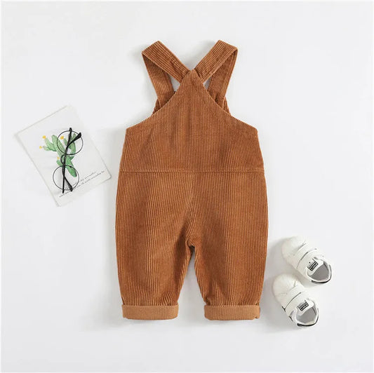 Boys and girls baby denim suspenders trousers - Enfance-Heureuse