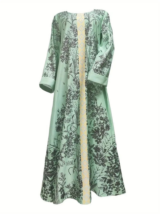 Muslim Women's Printed Robes During Ramadan - Enfance-Heureuse
