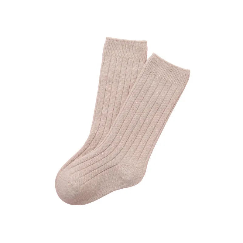 Double Needle Baby Knee Length Socks