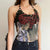 Gothic Print Studs Tight-fitting Beautiful Back Halter Sling Women - Enfance-Heureuse