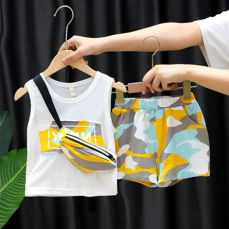 Boys summer vest suit - Enfance-Heureuse