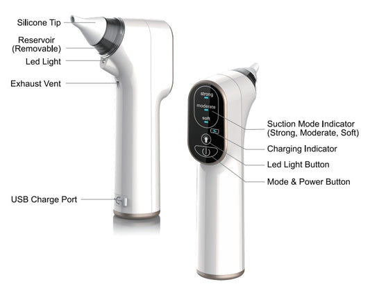 Baby Electric Nasal Suction Device For Newborns, Infants And Children - Enfance-Heureuse
