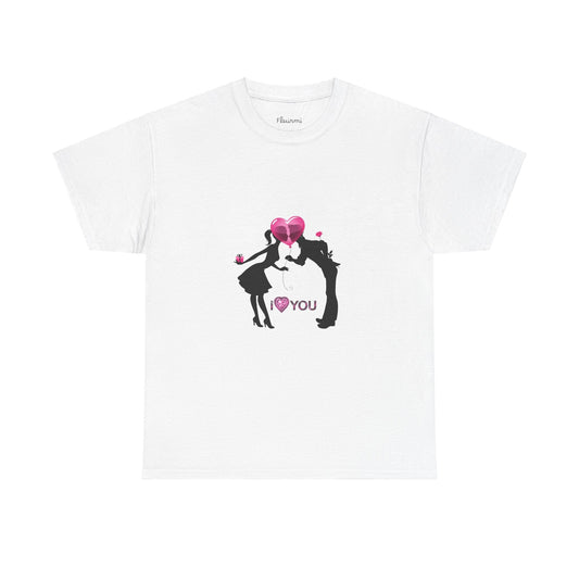 Love You Couples Tee, Romantic Gift, Anniversary Shirt, Valentine's Day Wear, Couple Matching Top, Cute Love Quote