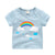 Children's summer cartoon print T-shirt - Enfance-Heureuse
