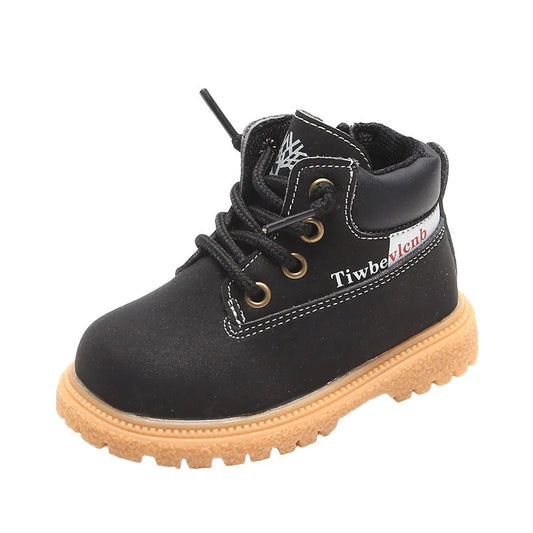Baby Shoes Toddler Fall Boy Martin Boots Girls Single Leather - Enfance-Heureuse