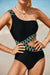 Cutout Single Shoulder One-Piece Swimwear - Enfance-Heureuse