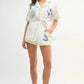 MABLE Embroidered Button Down Shirt and Shorts Set - Enfance-Heureuse