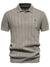Men's Collared Neck Short Sleeve Knit Polo - Enfance-Heureuse