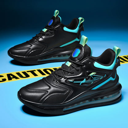 Color-matching Lace-up Air Cushion Sneakers Men's Lightweight Thick-soled Daddy Shoes Fashion Casual Running Sports Casual Shoes - Enfance-Heureuse