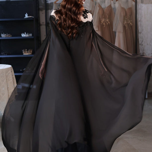Black Evening Dress For Women With A High-end Feel - Enfance-Heureuse