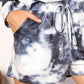 Shiny Tie-Dye Round Neck Top and Shorts Lounge Set - Enfance-Heureuse