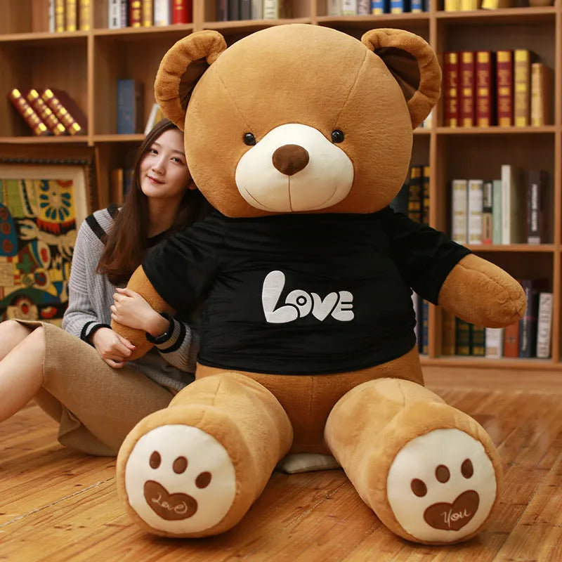 Plush toy ribbon teddy bear doll hugs bear dolls to give girls birthday gifts - Enfance-Heureuse