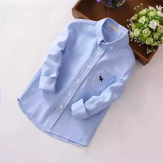 Printed puppy long sleeve boy shirt - Enfance-Heureuse