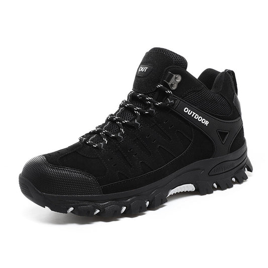 Plus Size Hiking Shoes Men's High-top Hiking Non-slip Wear-resistant - Enfance-Heureuse