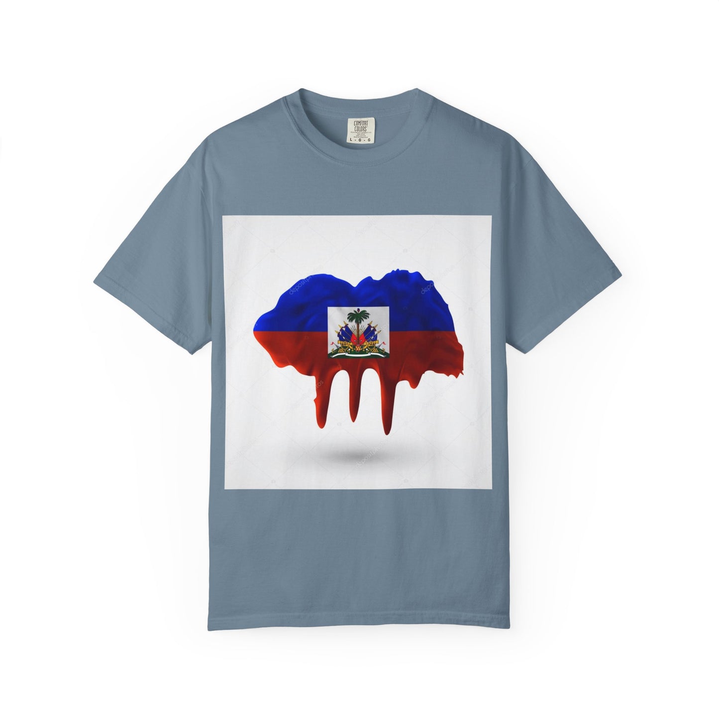 Haiti Flag Drip T-Shirt — Haitian Pride Graphic Tee