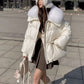 Down Cotton-padded Jacket Women's Short Fur Collar Thickened Coat Winter Clothing - Enfance-Heureuse