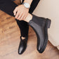 Mens Fashion Wedding Party Dresses Warm Cotton Winter Boots Cow Leather - Enfance-Heureuse