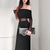 Women's Winter Sexy Off-the-shoulder Pleated Long Sleeve Polyester Dress - Enfance-Heureuse