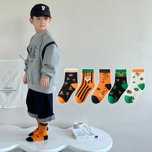 Chaussettes simples de tube d'Halloween à la mode pour enfants
