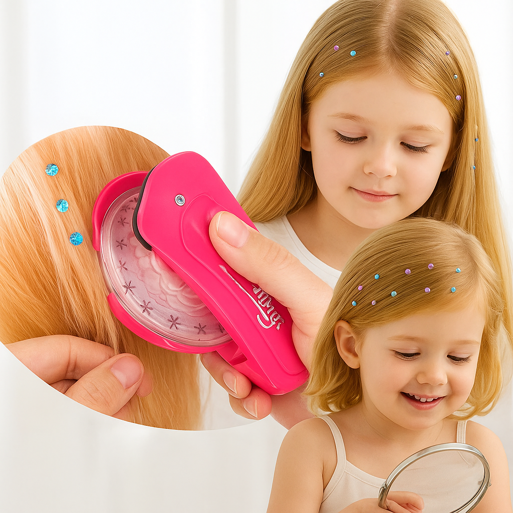 DIY Nail Diamond Hair Beauty & Fashion Makeup Girl Hair Tool Beads Sticker Doll Pretend Play Toy Girl Dressing Birthday Gift