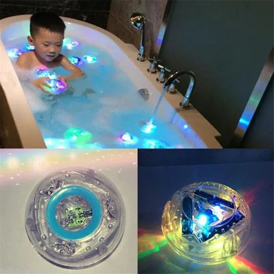 Colorful Bathroom LED Pool Light Kids Waterproof Flashing Bath Tub Toys Funny Shower Party Nightlight Floating Toy For Childs - Enfance-Heureuse
