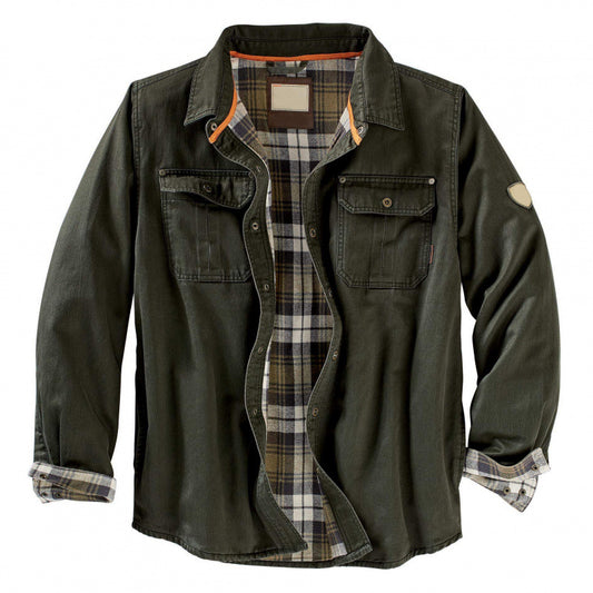 Locomotive Style Long Sleeve Cotton Jacket Men - Enfance-Heureuse
