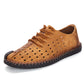 Breathable Hollow Men's Shoes Hand Stitching Gommino - Enfance-Heureuse