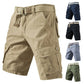 Summer Cargo Shorts With Pockets Fashion Solid Short Pants - Enfance-Heureuse