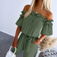 Women's Summer New Off Shoulder Jumpsuits Suit - Enfance-Heureuse