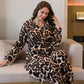 Winter Flannel Pajamas Women's Warm Thickened Robe - Enfance-Heureuse