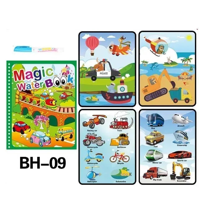 Children Magic Water Drawing Book Reusable Coloring Book Painting Drawing Toys Sensory Early Education Montessori Toys for Kids - Enfance-Heureuse