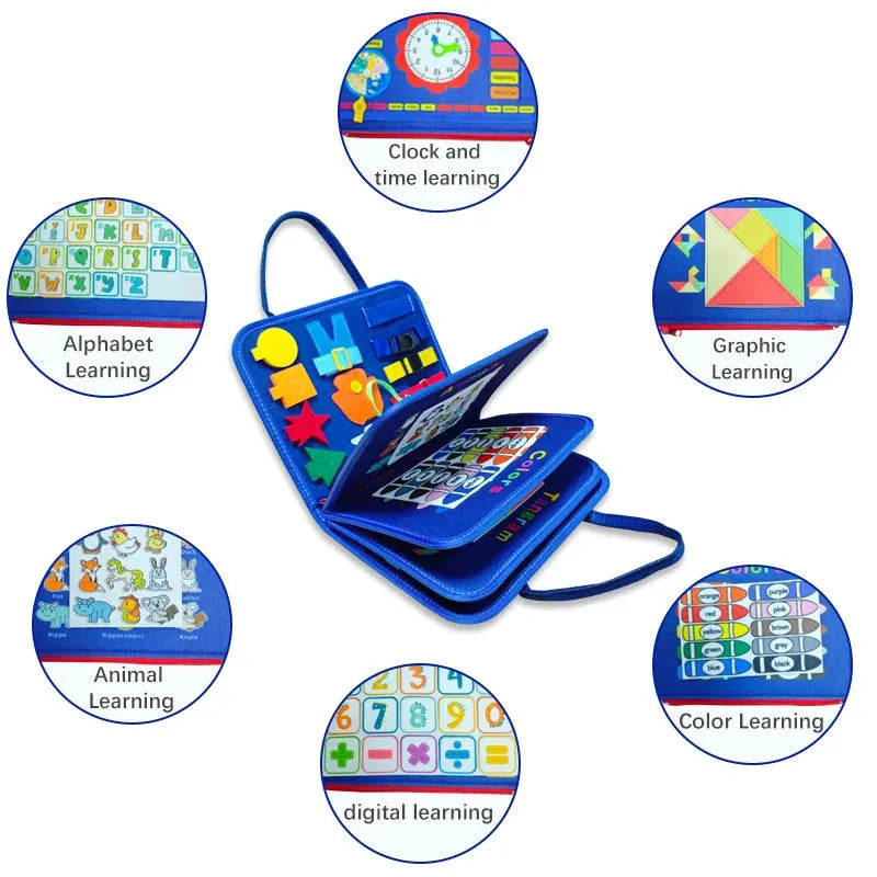 Montessori niños libros ocupados juguetes bebé fieltro actividad libros silenciosos educación temprana libro de aprendizaje juguetes habilidades motoras finas