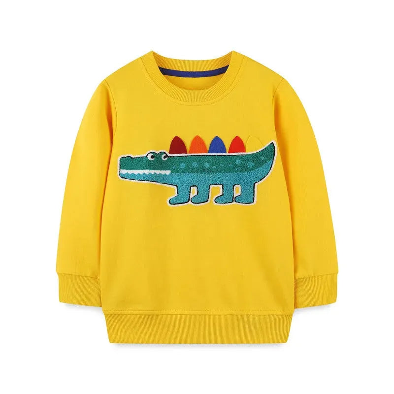 Jumping Meters Long Sleeve Penguin Applique Sweatshirts Cotton Baby Clothes Hot Selling 2-7T Children's Tops Shirts - Enfance-Heureuse