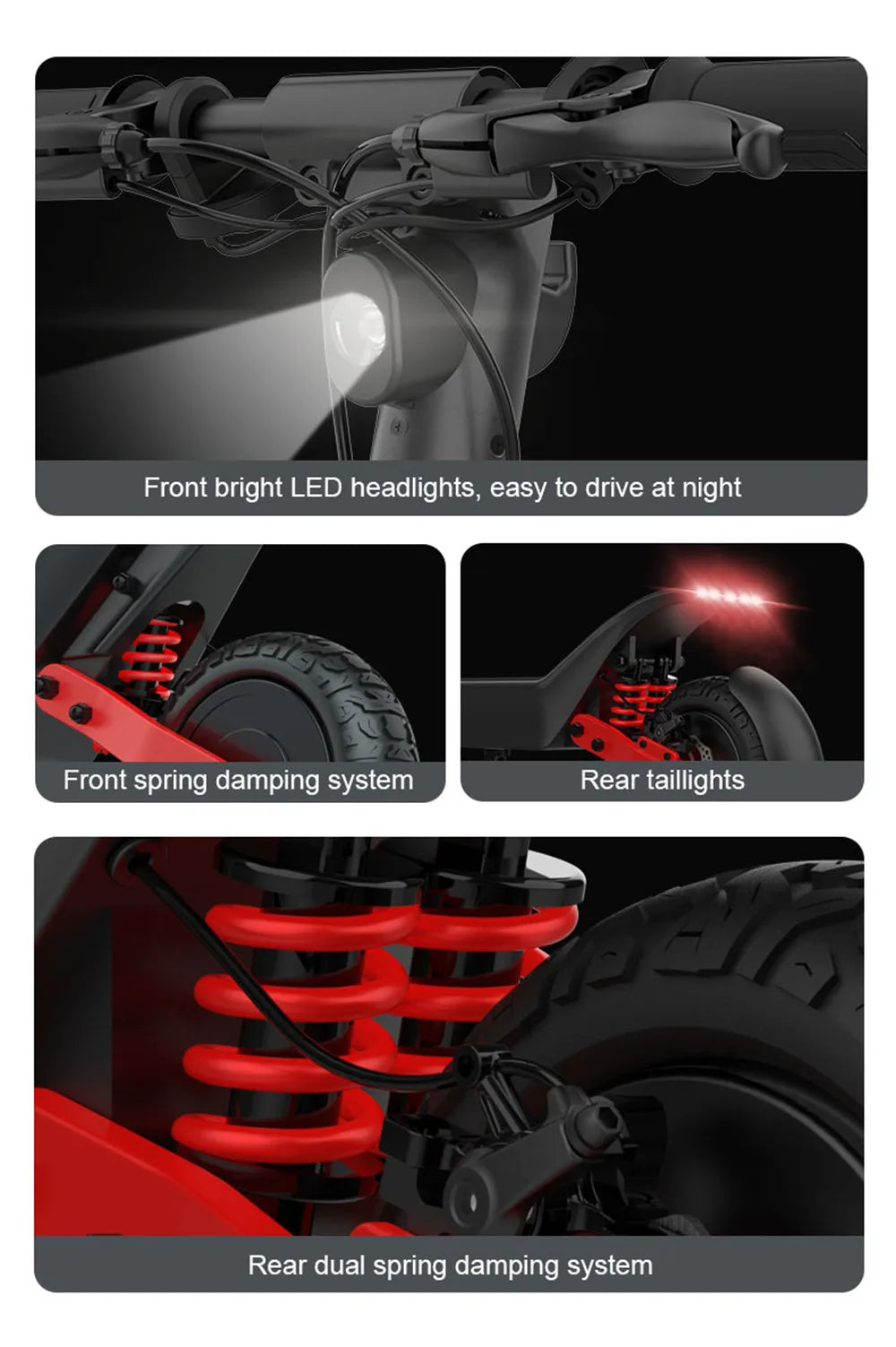 HX X10 18.2AH Electric Scooter 2000W 50KM/H Foldable Electric Kick E Scooter Dual Motors 11 Inch Escooter for Adults