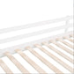 Twin Size Loft Bed Wood Bed With Slide, Stair And Chalkboard,White - Enfance-Heureuse
