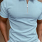 Men's Full Size Collared Neck Short Sleeve Polo Plus Size - Enfance-Heureuse