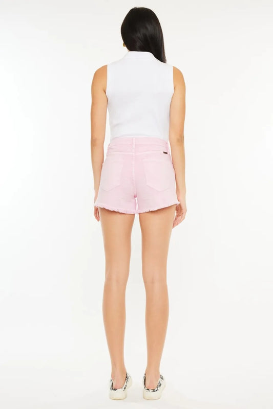 Kancan Raw Hem High Waist Denim Shorts - Enfance-Heureuse