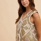 Annie Wear Ethnic Woven Jacquard Tie Front Vest - Enfance-Heureuse