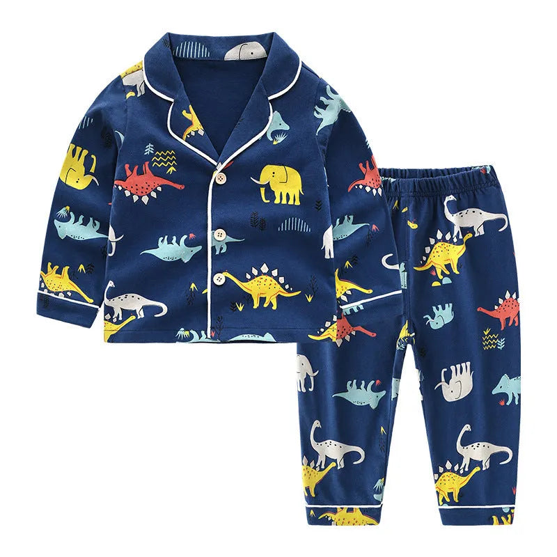 Ensemble de vêtements de détente en coton décontracté pour garçons - Enfance-Heureuse