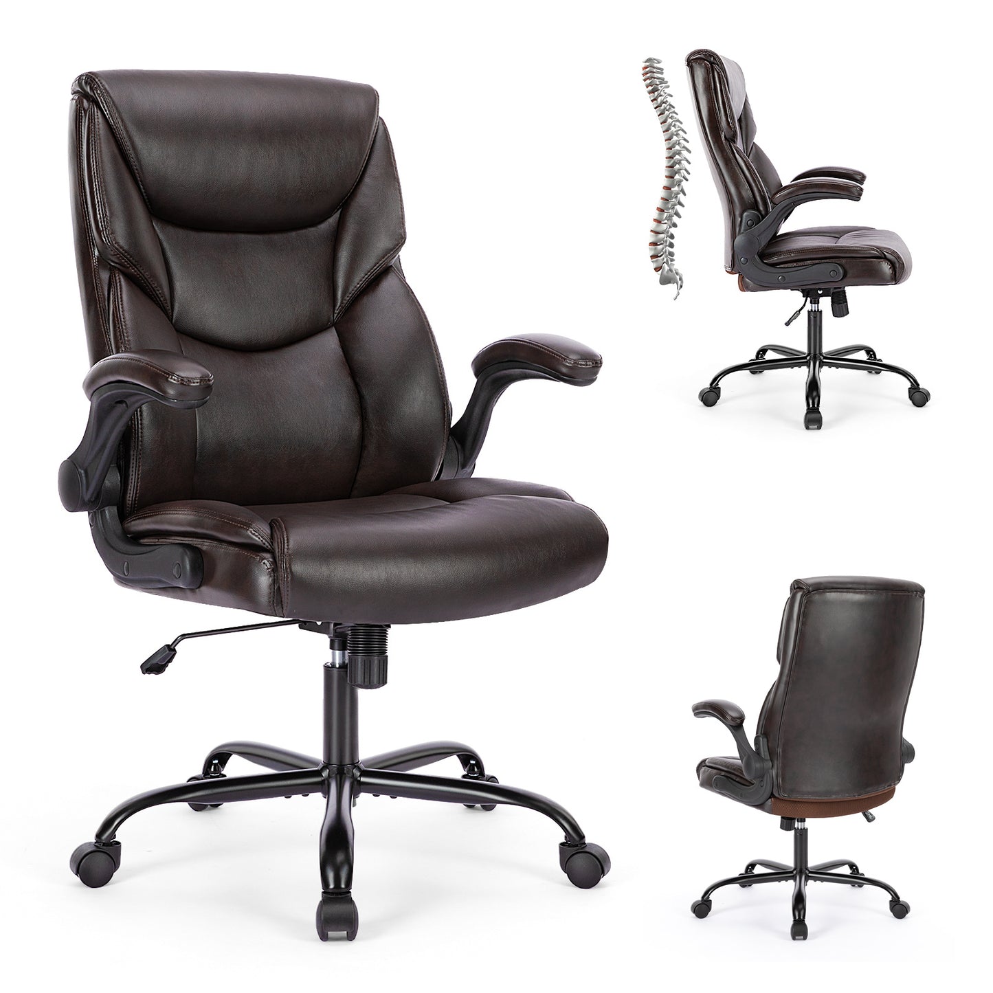 Chaise de bureau en cuir PU