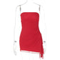 Y2K Tube-top Split Dress Summer Ins Fashion Backless Short Dresses For Women - Enfance-Heureuse