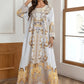 Ladies' Round Neck Rhinestone Decorative Print Long Abayalian Dress - Enfance-Heureuse