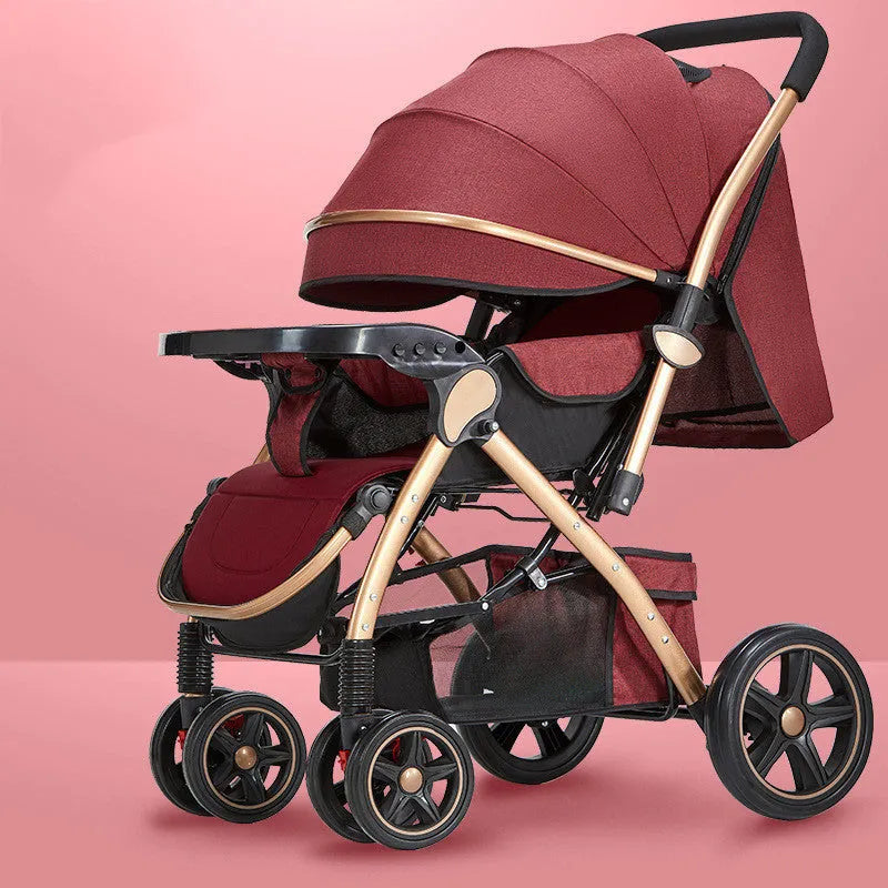 Les poussettes de bébé sont légères et faciles à plier