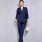 Long Sleeve Small Suit Collar Coat Women's Shirt Pants Suit - Enfance-Heureuse
